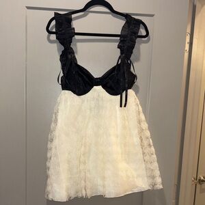 Black and White Lace Dress